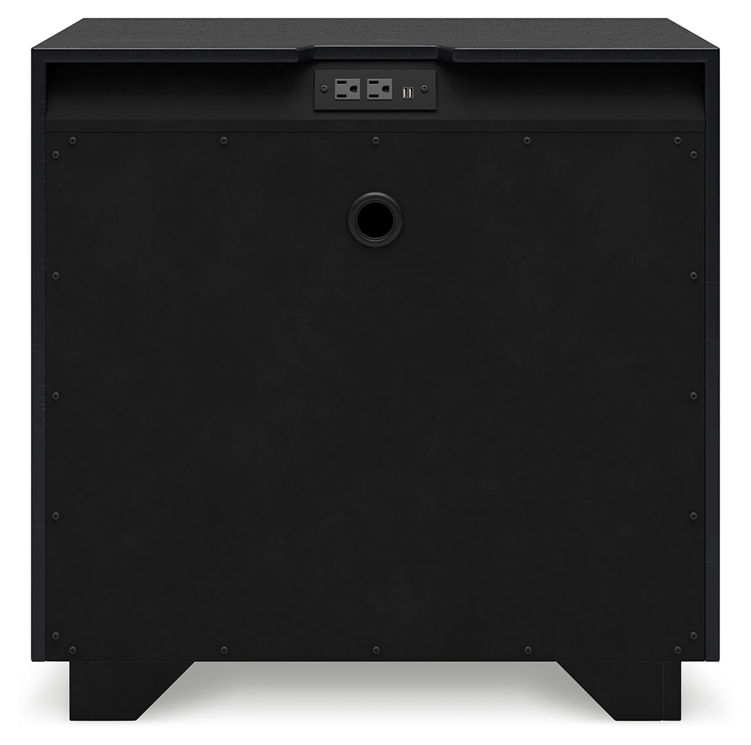 Londer Black Nightstand by Ashley at Eve Furniture