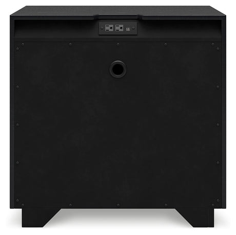 Londer Black Nightstand by Ashley at Eve Furniture