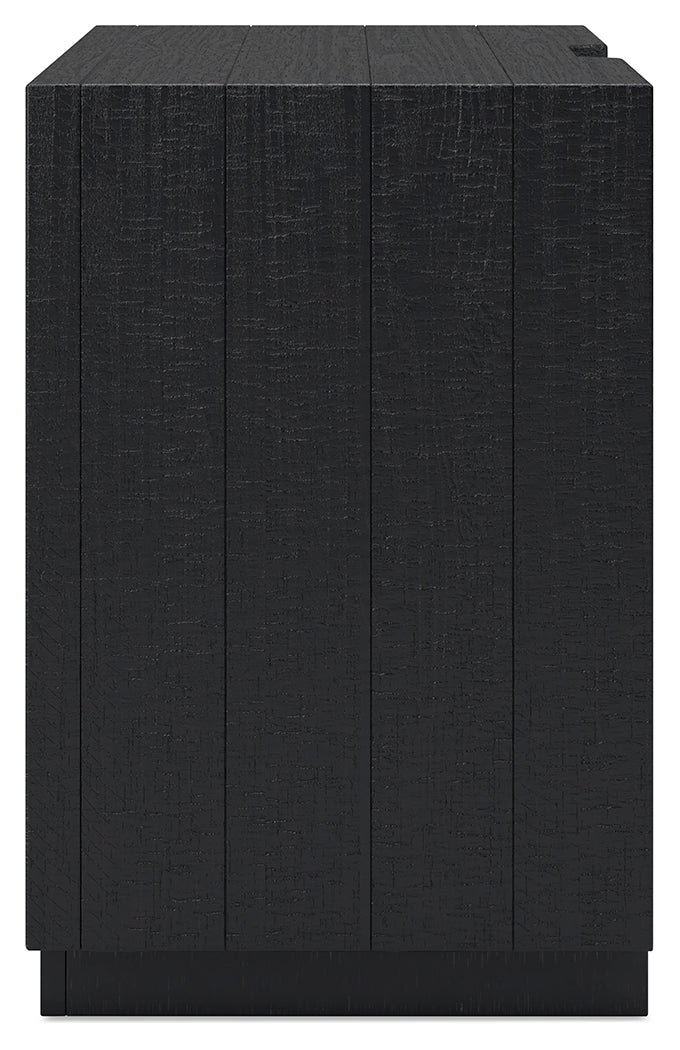 Londer Black Nightstand by Ashley at Eve Furniture