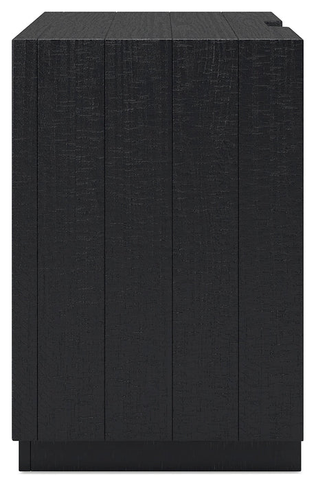 Londer Black Nightstand by Ashley at Eve Furniture