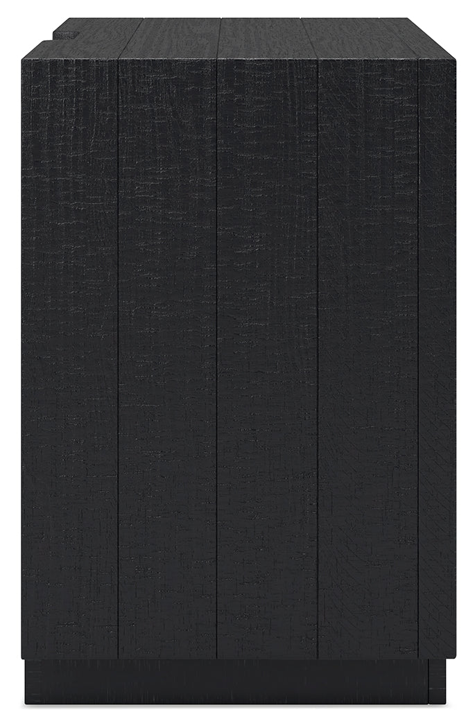 Londer Black Nightstand by Ashley at Eve Furniture