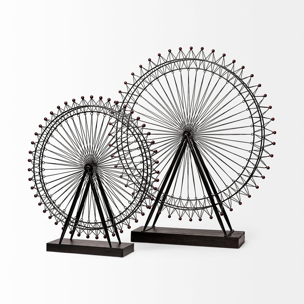 London Eye 3L x 25W Black Metal London Eye Replica by Mercana at Eve Furniture