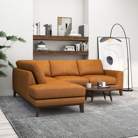London Leather Sectional Sofa Left Facing by Ashcroft Furniture at Eve Furniture