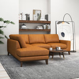 London Leather Sectional Sofa Left Facing by Ashcroft Imports at Eve Furniture