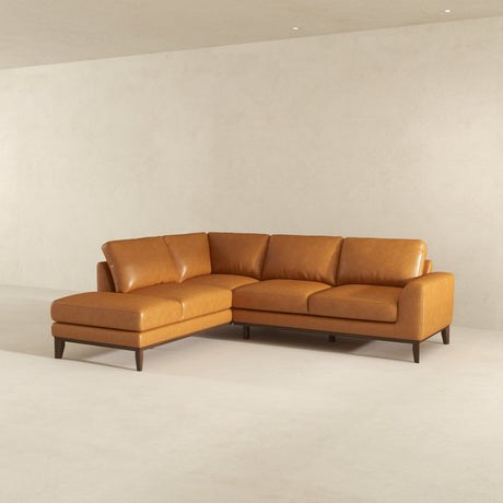 London Leather Sectional Sofa Left Facing by Ashcroft Imports at Eve Furniture