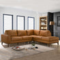 London Leather Sectional Sofa Right Facing by Ashcroft Furniture at Eve Furniture