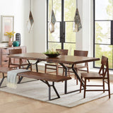 London Loft 106" Dining Table in Walnut by Home Trends & Design at Eve Furniture