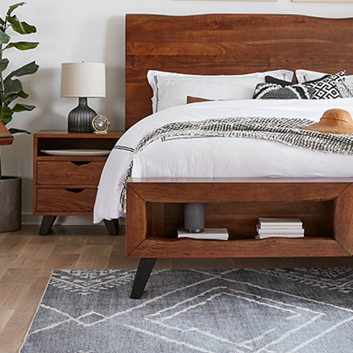London Loft 23" Nightstand in Walnut by Home Trends & Design at Eve Furniture