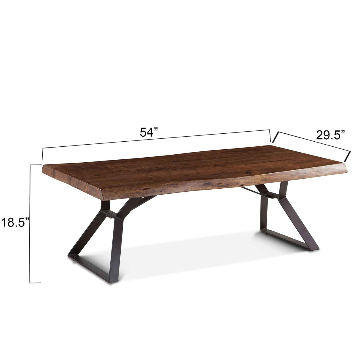 London Loft 54" Coffee Table in Walnut by Home Trends & Design at Eve Furniture