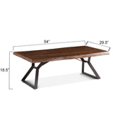 London Loft 54" Coffee Table in Walnut by Home Trends & Design at Eve Furniture
