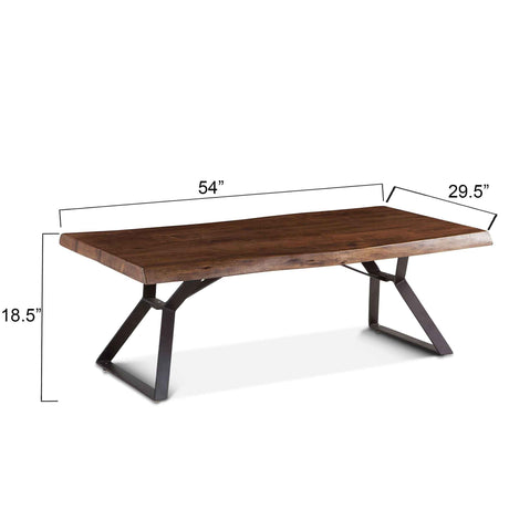 London Loft 54" Coffee Table in Walnut by Home Trends & Design at Eve Furniture