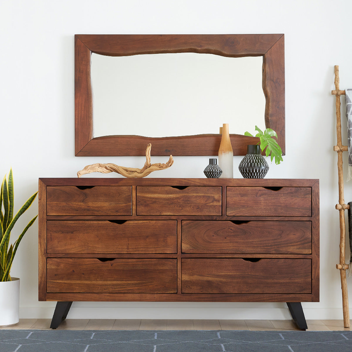 London Loft 58" Mirror in Walnut