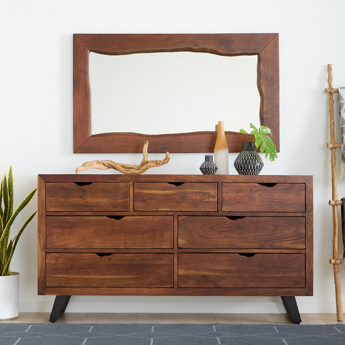 London Loft 58" Mirror in Walnut