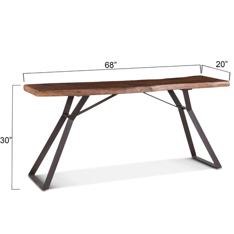 London Loft 68" Console Table in Walnut by Home Trends & Design at Eve Furniture