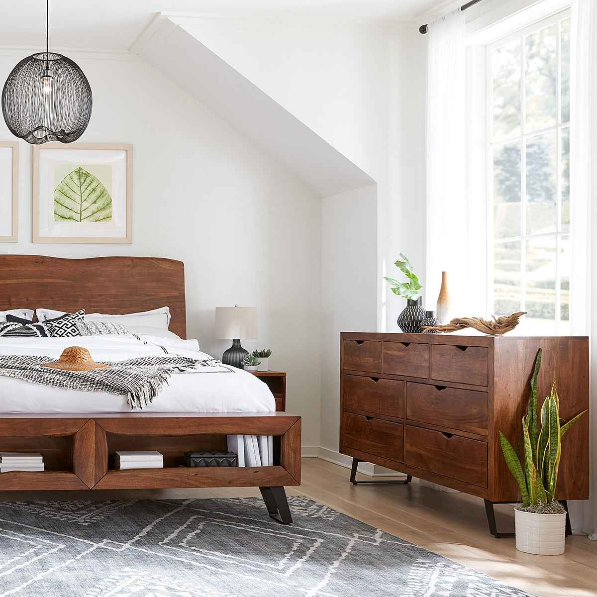 London Loft 71" Dresser in Walnut by Home Trends & Design at Eve Furniture