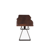 London Loft 72" Bench in Walnut by Home Trends & Design at Eve Furniture