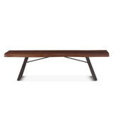 London Loft 72" Bench in Walnut by Home Trends & Design at Eve Furniture