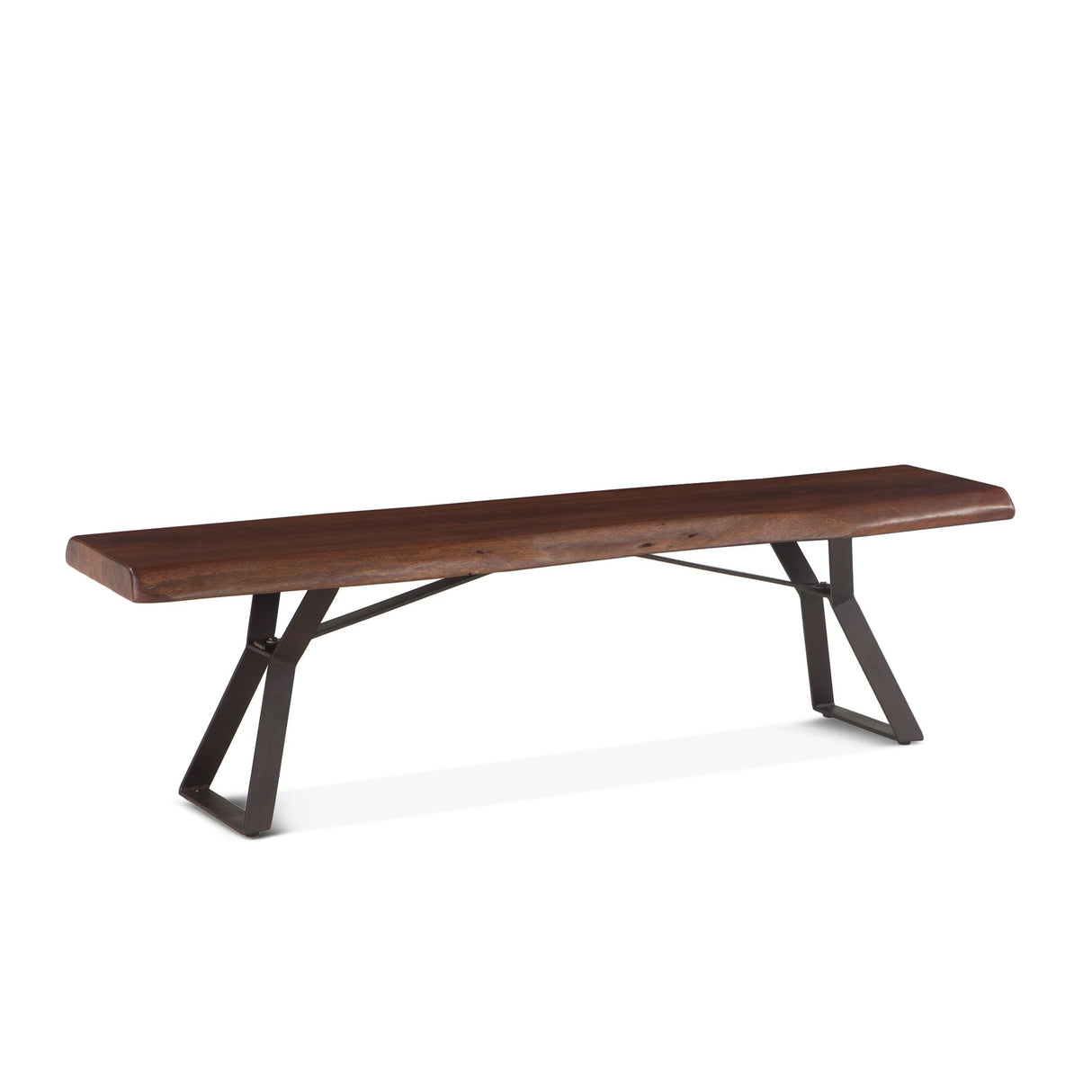 London Loft 72" Bench in Walnut by Home Trends & Design at Eve Furniture