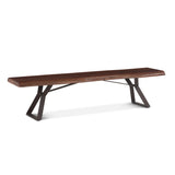 London Loft 90" Bench in Walnut by Home Trends & Design at Eve Furniture