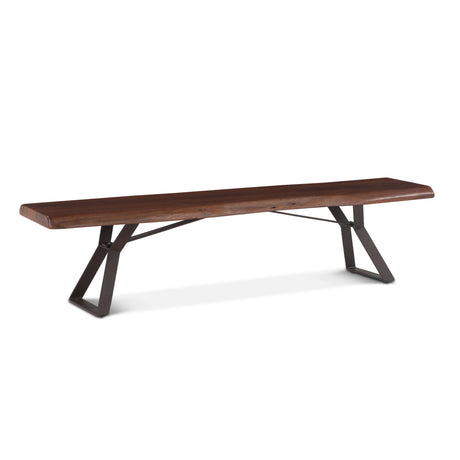 London Loft 90" Bench in Walnut by Home Trends & Design at Eve Furniture