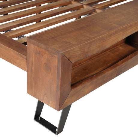 London Loft King Bed in Walnut by Home Trends & Design at Eve Furniture