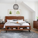 London Loft King Bed in Walnut by Home Trends & Design at Eve Furniture
