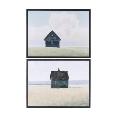 Lonely Landscape II by Mercana Studio a Hand Embellished Textured Framed Art Print by Mercana at Eve Furniture