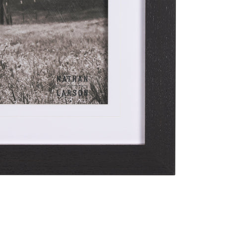 Longhorn Last Call BW by Nathan Larson Hand Embelished Textured Framed Photo Art Print Matted under by Mercana at Eve Furniture