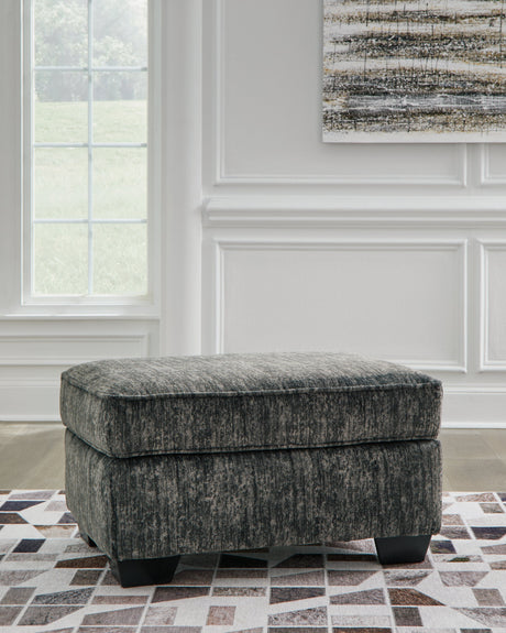 Lonoke Chair and Ottoman in Gunmetal by Ashley at Eve Furniture