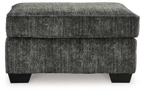 Lonoke Chair and Ottoman in Gunmetal by Ashley at Eve Furniture
