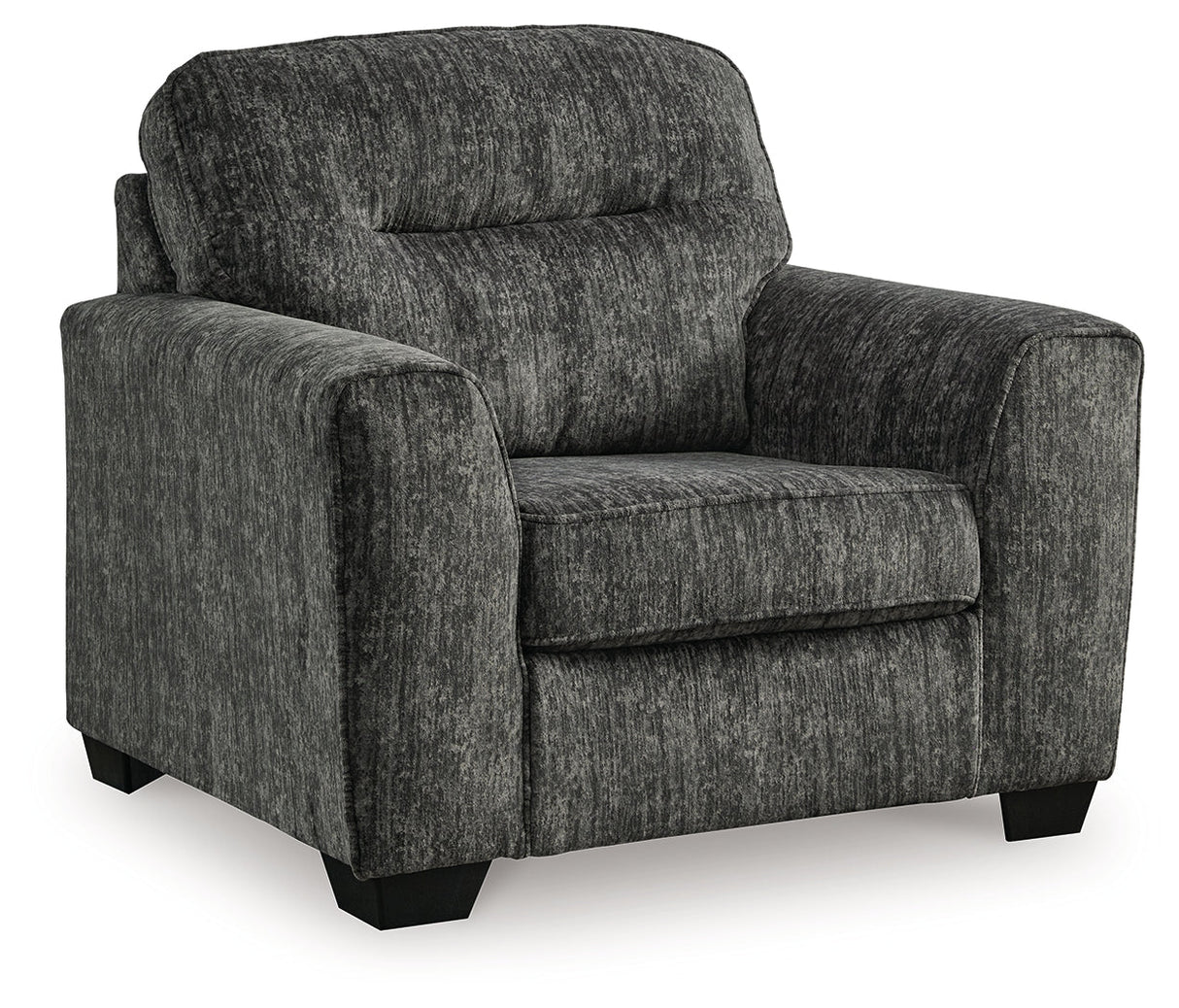 Lonoke Chair and Ottoman in Gunmetal by Ashley at Eve Furniture
