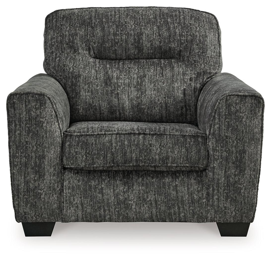 Lonoke Gunmetal Chair by Ashley at Eve Furniture