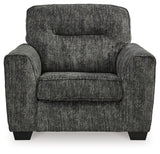 Lonoke Gunmetal Chair by Ashley at Eve Furniture