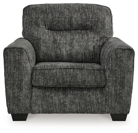 Lonoke Gunmetal Chair by Ashley at Eve Furniture