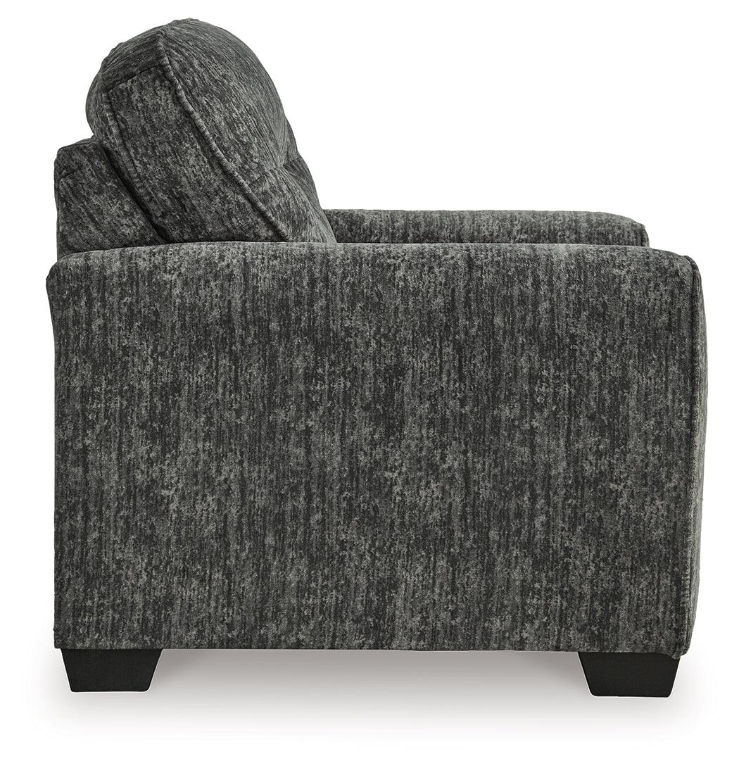 Lonoke Gunmetal Chair by Ashley at Eve Furniture