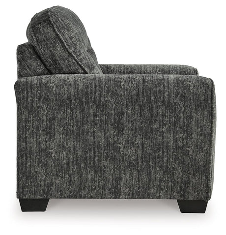Lonoke Gunmetal Chair by Ashley at Eve Furniture