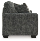 Lonoke Gunmetal Loveseat by Ashley at Eve Furniture