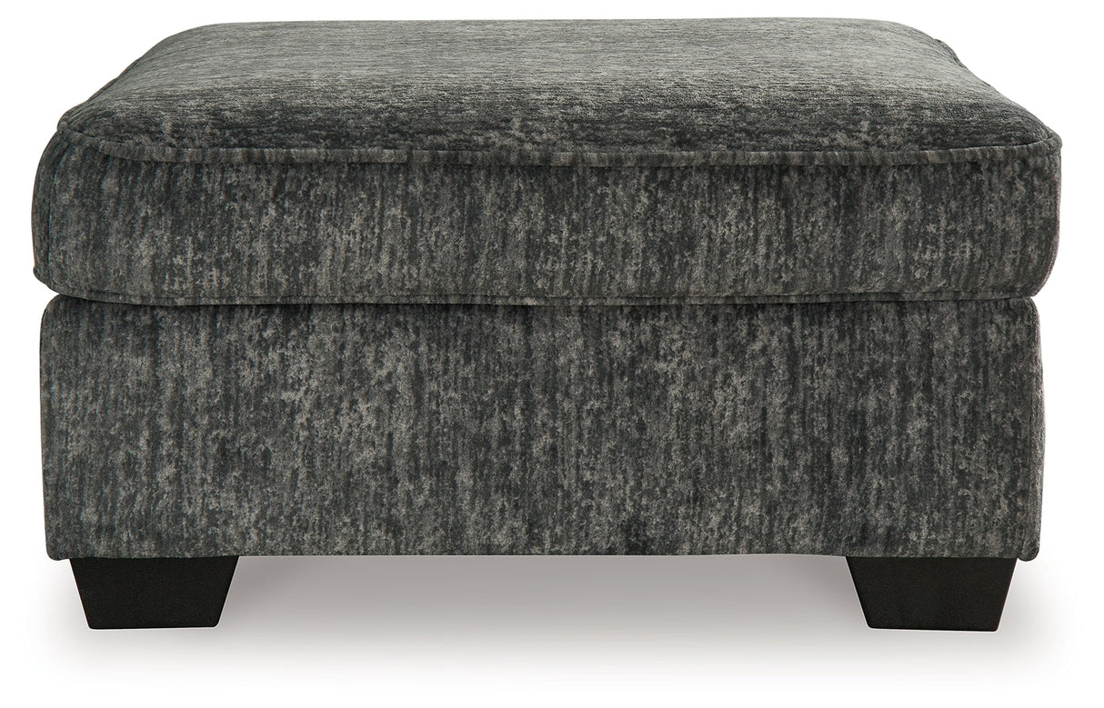 Lonoke Gunmetal Oversized Accent Ottoman