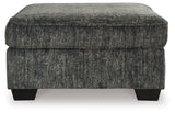 Lonoke Gunmetal Oversized Accent Ottoman