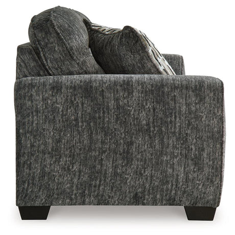 Lonoke Gunmetal Sofa by Ashley at Eve Furniture