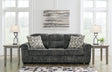 Lonoke Gunmetal Sofa by Ashley at Eve Furniture