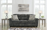 Lonoke Gunmetal Sofa by Ashley at Eve Furniture