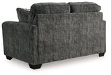 Lonoke Gunmetal Sofa, Loveseat and Oversized Chair by Ashley at Eve Furniture