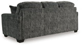 Lonoke Gunmetal Sofa, Loveseat and Oversized Chair by Ashley at Eve Furniture