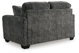 Lonoke Gunmetal Sofa, Loveseat, Oversized Chair and Ottoman by Ashley at Eve Furniture