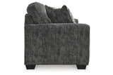 Lonoke Gunmetal Sofa, Loveseat, Oversized Chair and Ottoman by Ashley at Eve Furniture