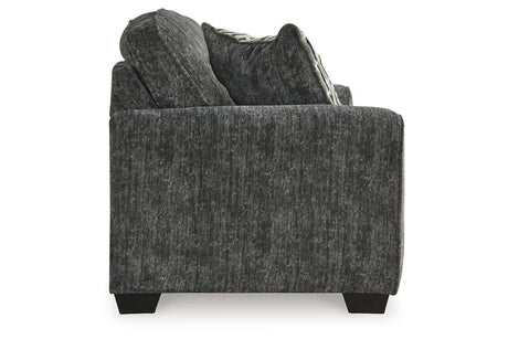 Lonoke Gunmetal Sofa, Loveseat, Oversized Chair and Ottoman by Ashley at Eve Furniture