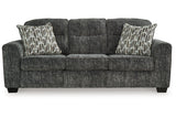 Lonoke Gunmetal Sofa, Loveseat, Oversized Chair and Ottoman by Ashley at Eve Furniture