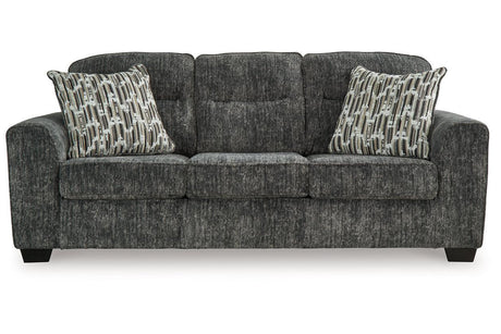 Lonoke Gunmetal Sofa, Loveseat, Oversized Chair and Ottoman by Ashley at Eve Furniture