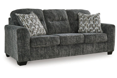 Lonoke Gunmetal Sofa, Loveseat, Oversized Chair and Ottoman by Ashley at Eve Furniture